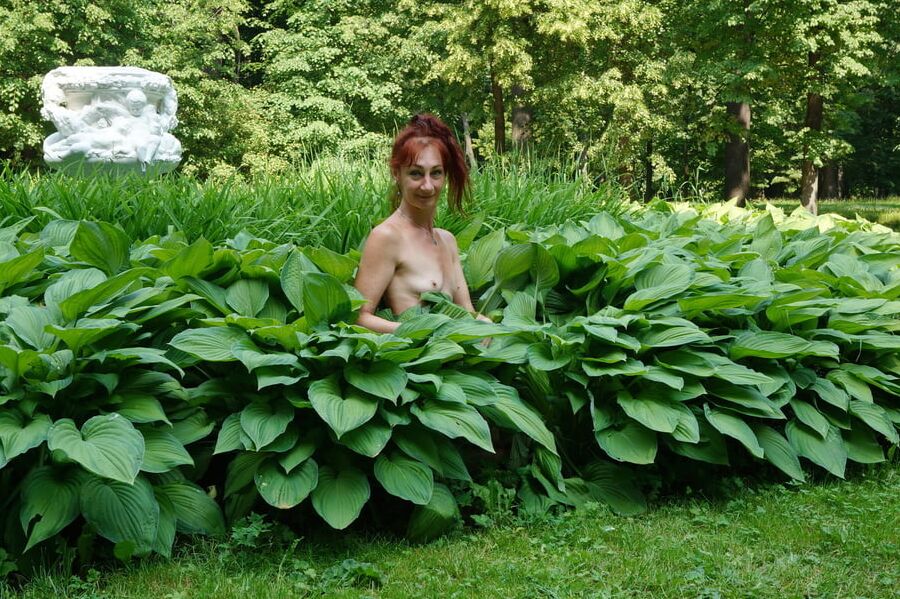 Naked in the grass