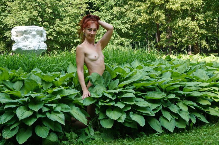 Naked in the grass