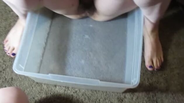 Couple Pissing Hairy Pussy Pee Piss on Big Natural Bush