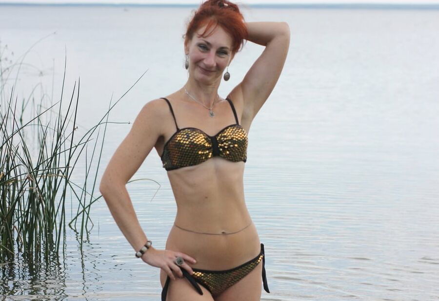 In water of Plescheevo-lake