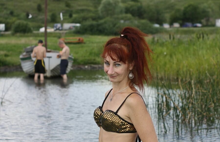 In water of Plescheevo-lake