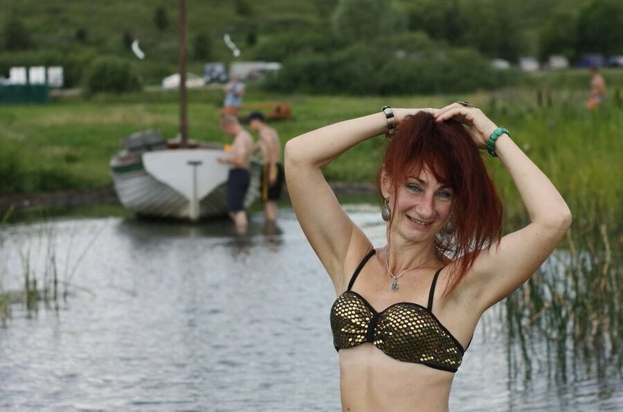 In water of Plescheevo-lake