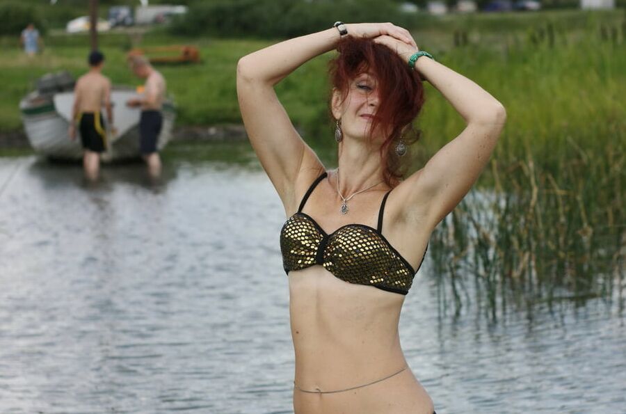 In water of Plescheevo-lake