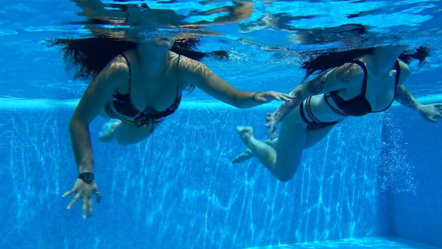 Sheril and Diana Rius Underwater Swimming Pool Erotics