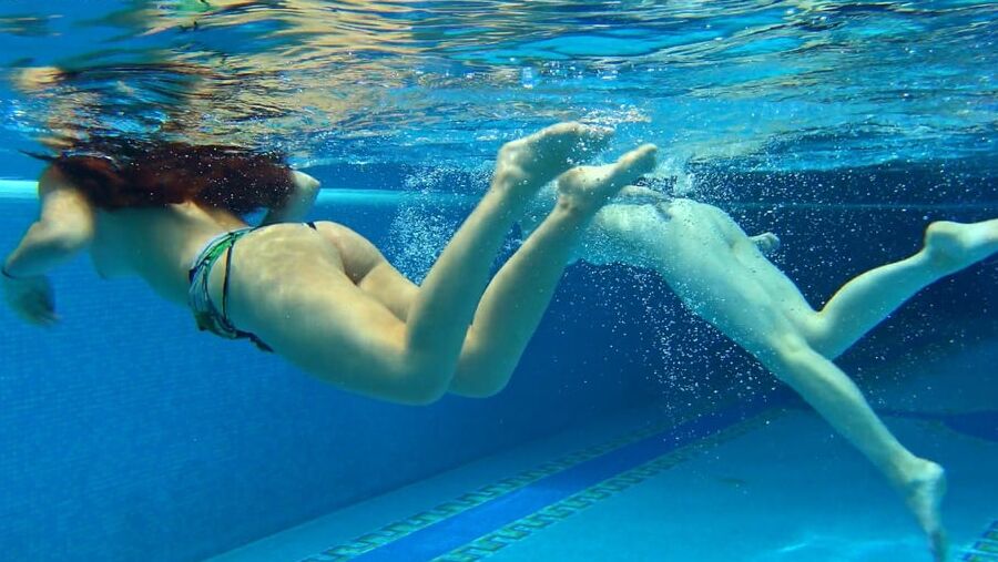 Sheril and Diana Rius Underwater Swimming Pool Erotics
