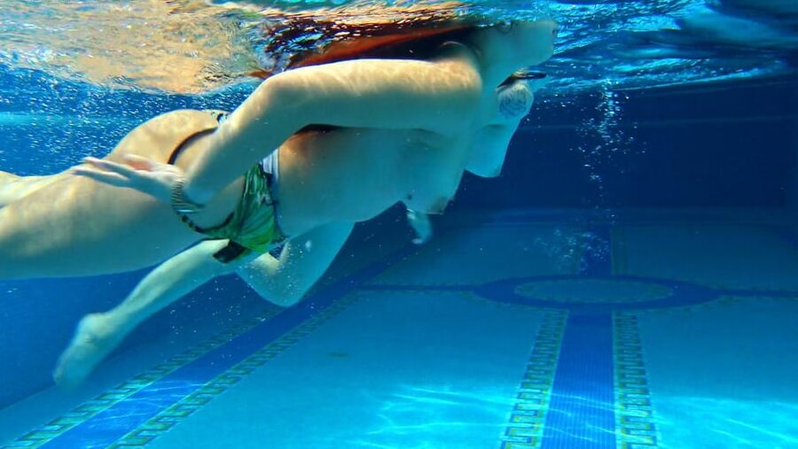 Sheril and Diana Rius Underwater Swimming Pool Erotics