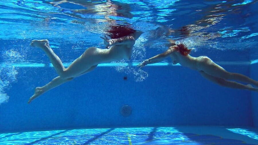 Sheril and Diana Rius Underwater Swimming Pool Erotics