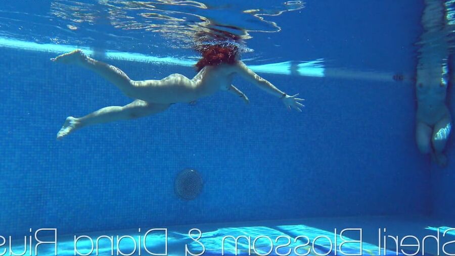 Sheril and Diana Rius Underwater Swimming Pool Erotics