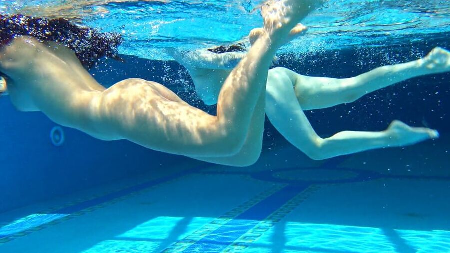 Sheril and Diana Rius Underwater Swimming Pool Erotics