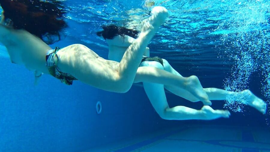 Sheril and Diana Rius Underwater Swimming Pool Erotics