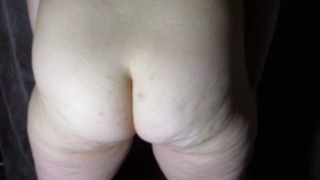 BBW Strips Spandex Catsuit and Shows Tight Asshole and Pussy