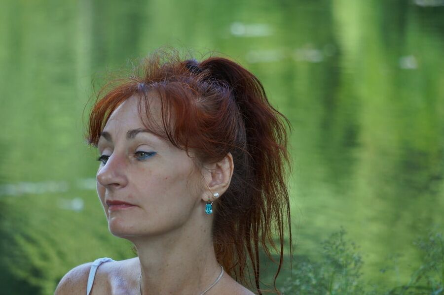 On green-pond background