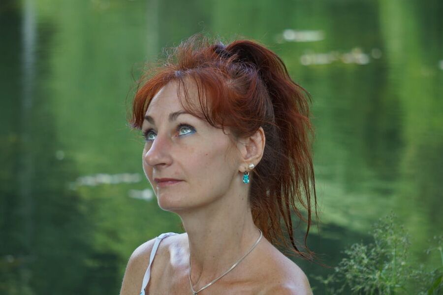 On green-pond background