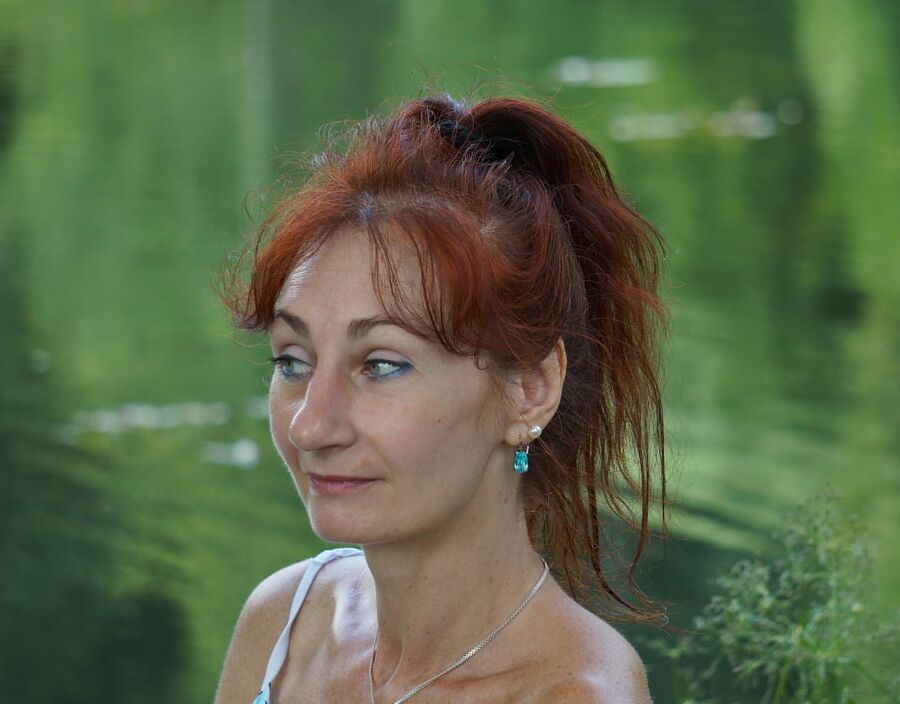 On green-pond background