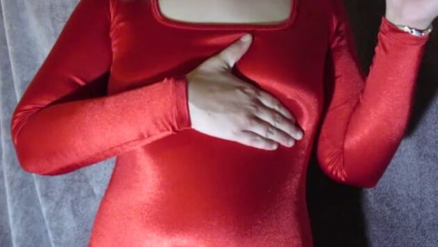 PAWG WIfe in Shiny Spandex Catsuit Bodysuit Unitard
