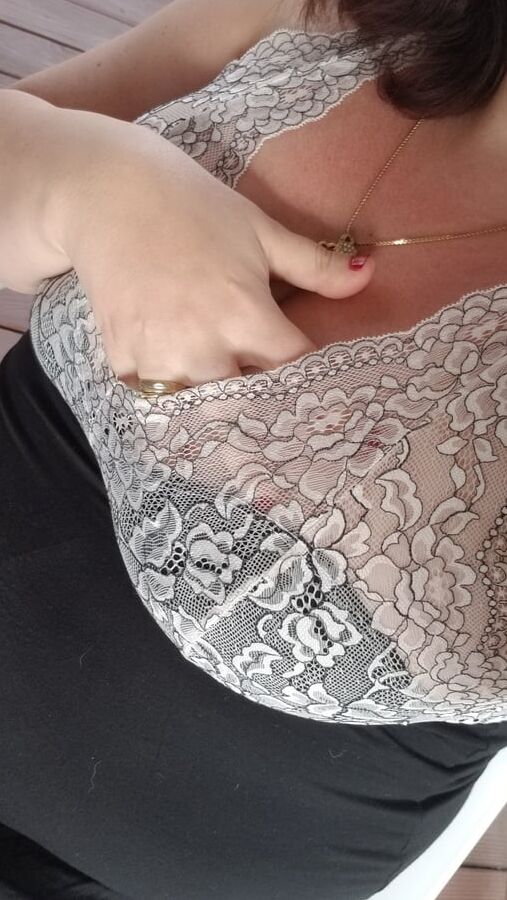 Mommy's morning coffee on the deck housewife milf tease