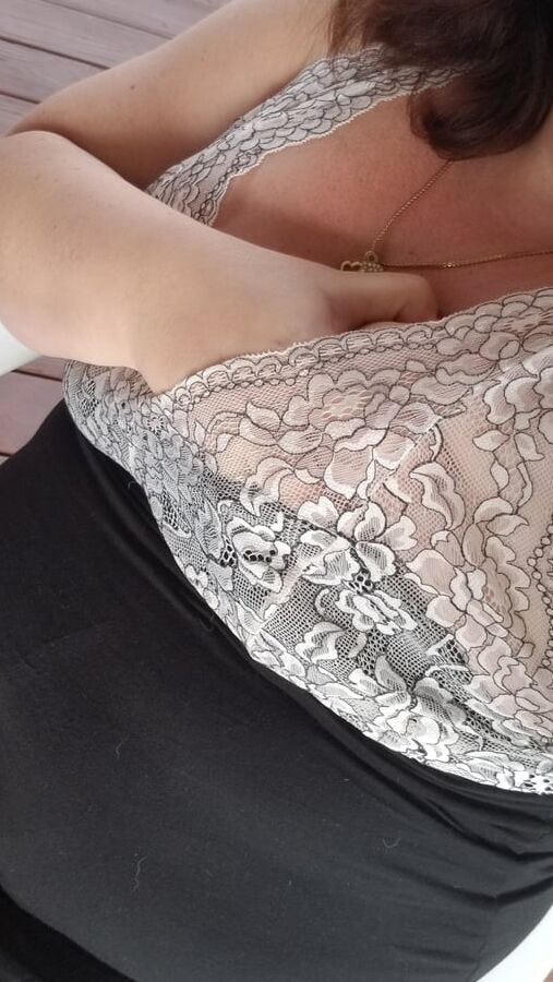 Mommy's morning coffee on the deck housewife milf tease
