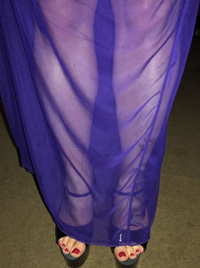 Horny wife in purple