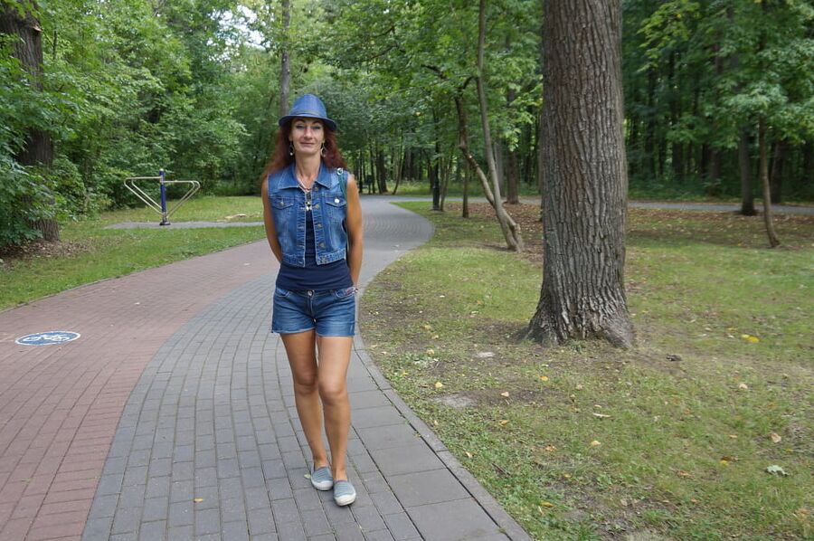 Walking by Ostankino-park, Moscow, Russia