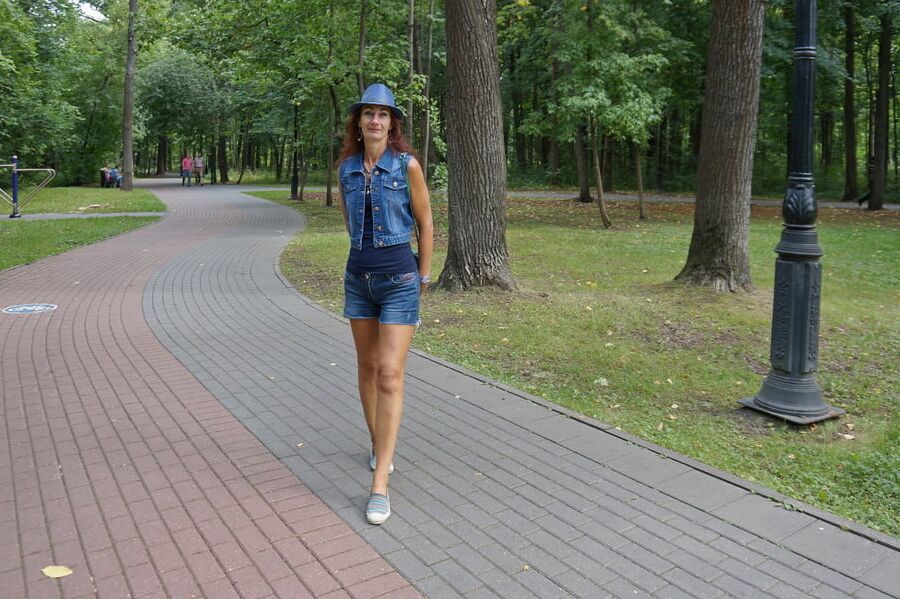 Walking by Ostankino-park, Moscow, Russia