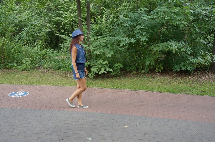 Walking by Ostankino-park, Moscow, Russia