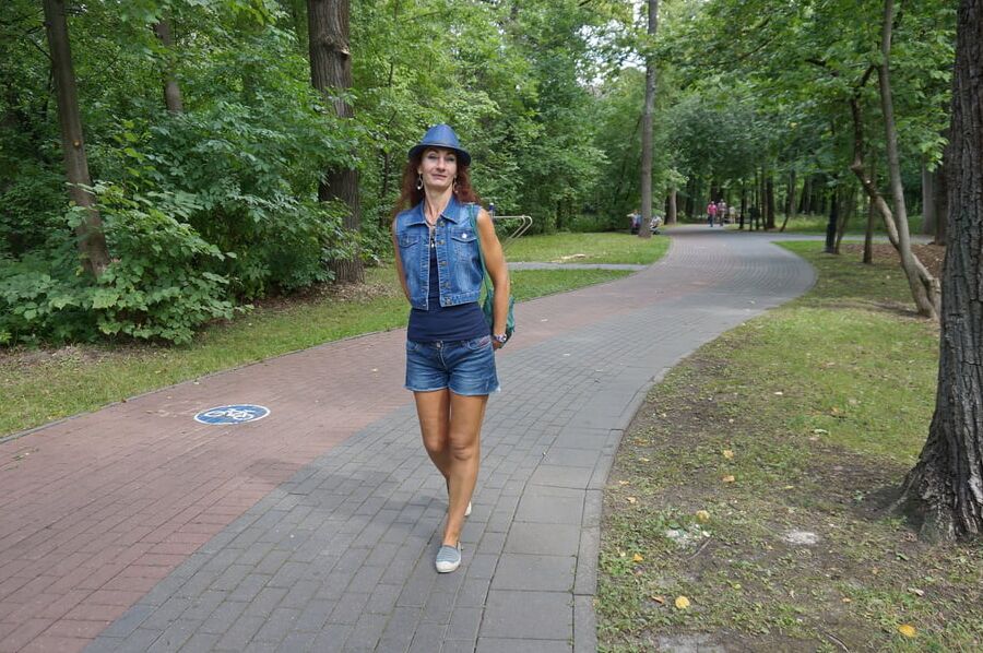 Walking by Ostankino-park, Moscow, Russia