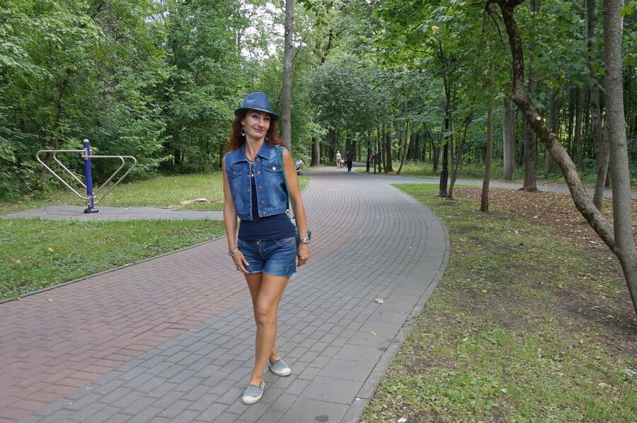 Walking by Ostankino-park, Moscow, Russia