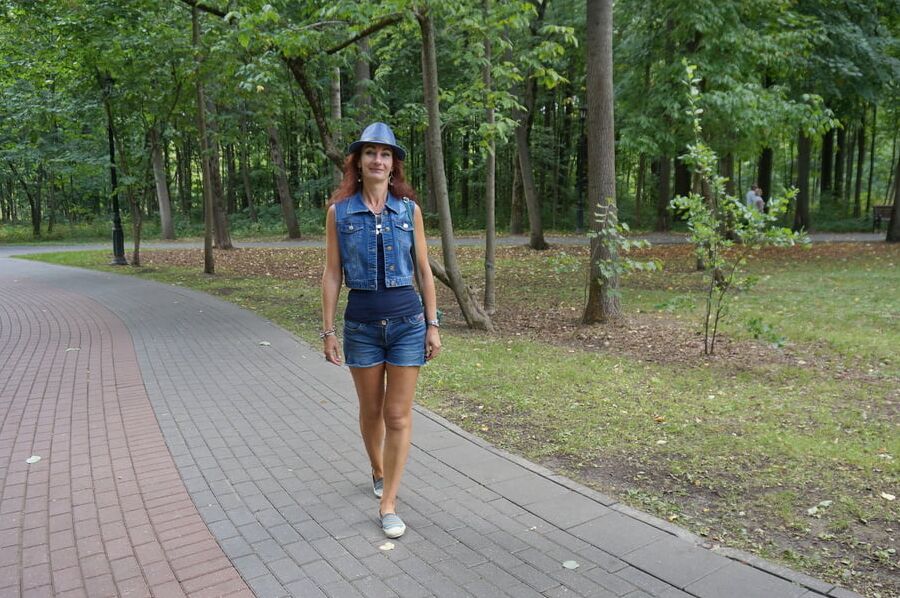 Walking by Ostankino-park, Moscow, Russia