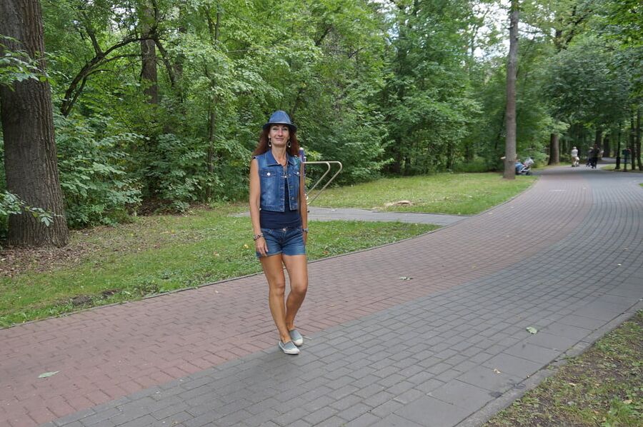 Walking by Ostankino-park, Moscow, Russia