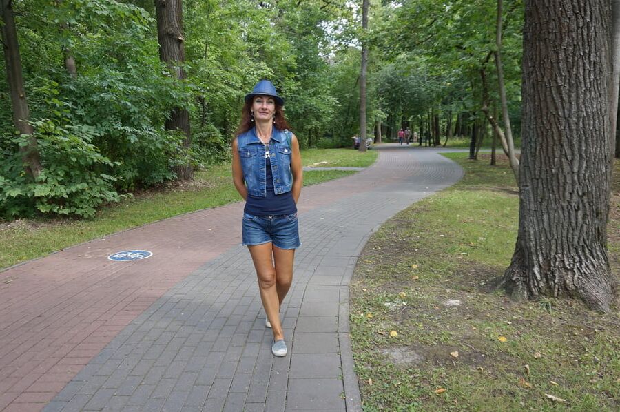 Walking by Ostankino-park, Moscow, Russia