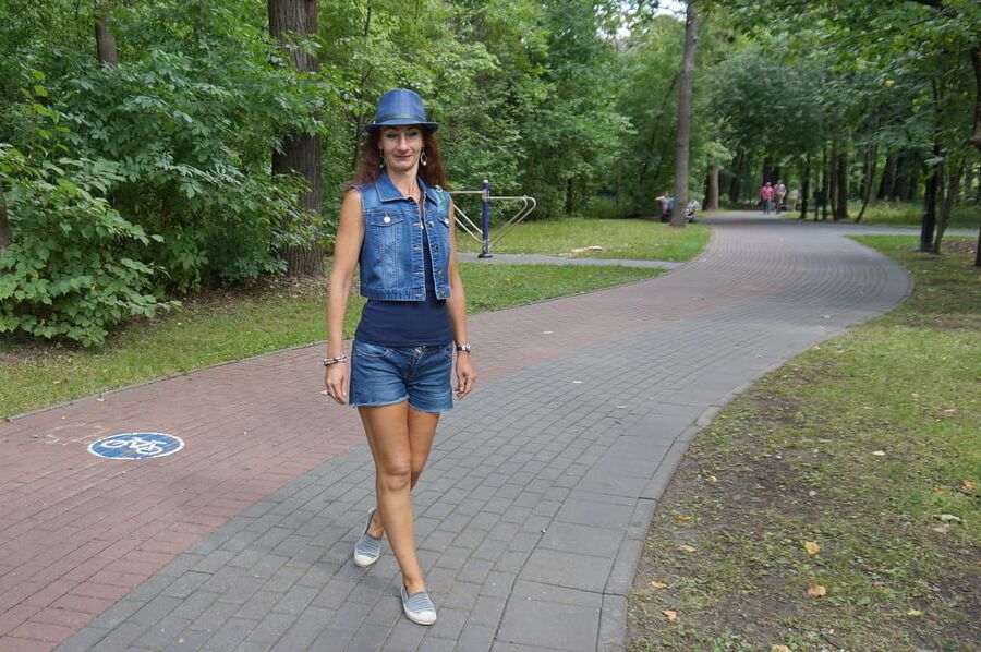 Walking by Ostankino-park, Moscow, Russia
