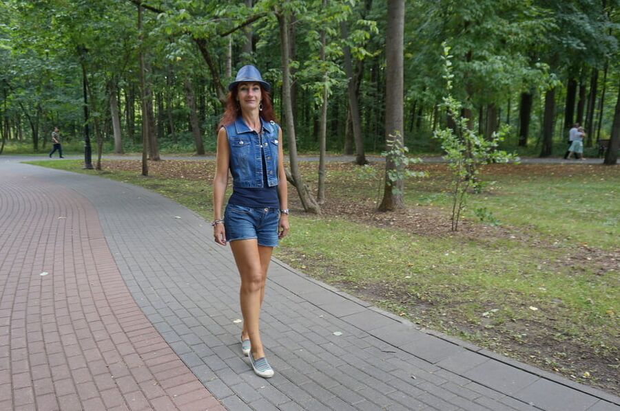 Walking by Ostankino-park, Moscow, Russia