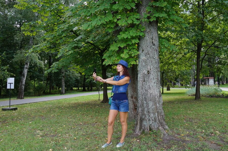 Walking by Ostankino-park, Moscow, Russia