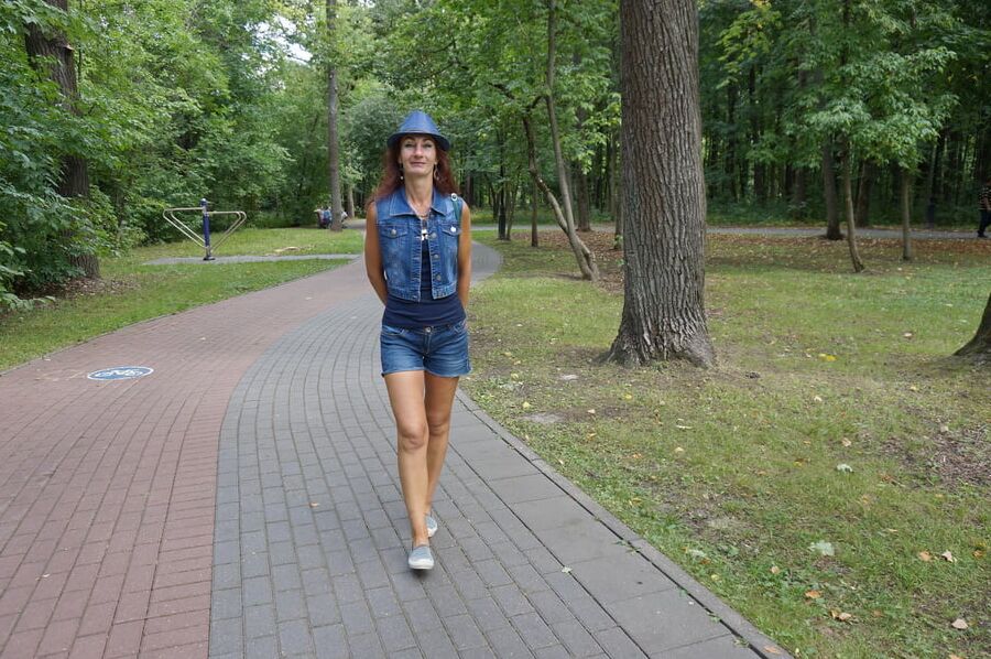 Walking by Ostankino-park, Moscow, Russia