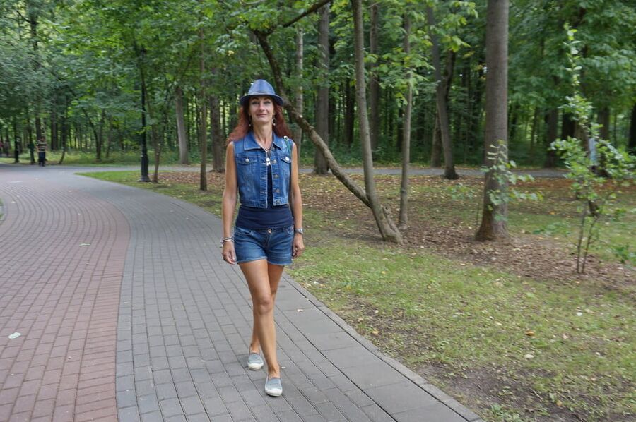 Walking by Ostankino-park, Moscow, Russia