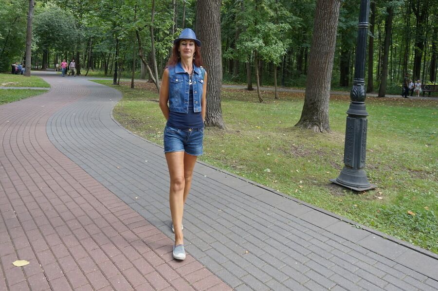 Walking by Ostankino-park, Moscow, Russia