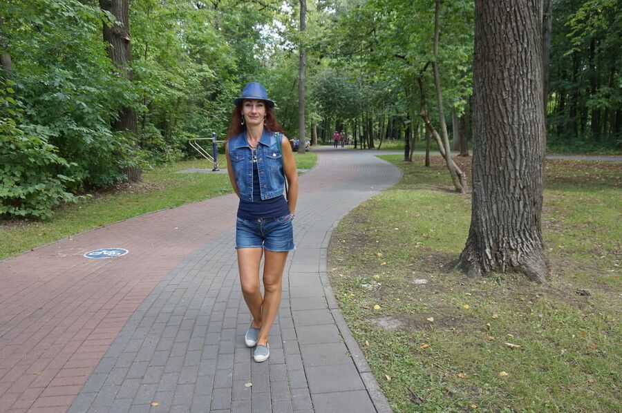 Walking by Ostankino-park, Moscow, Russia
