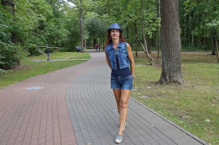 Walking by Ostankino-park, Moscow, Russia
