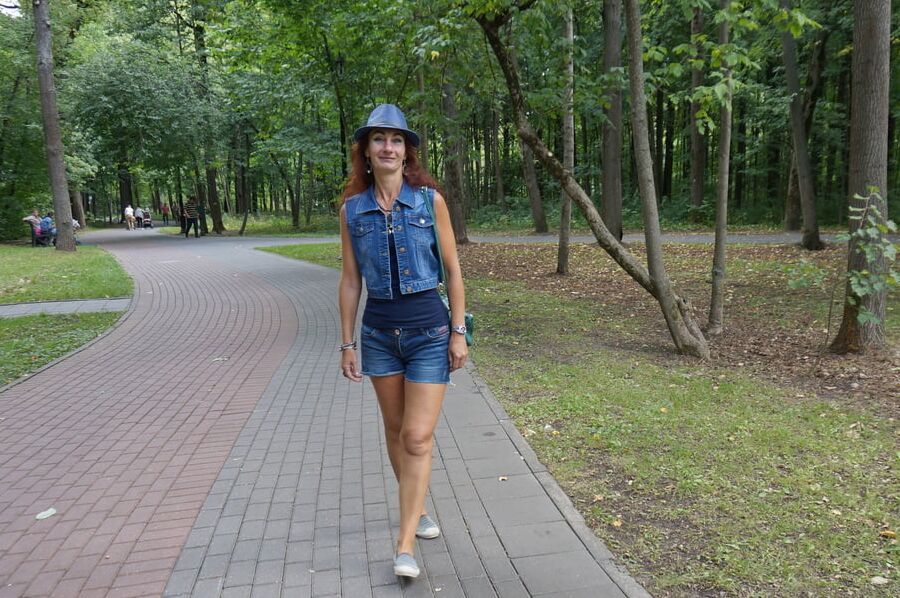Walking by Ostankino-park, Moscow, Russia