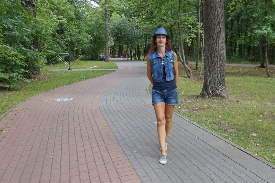 Walking by Ostankino-park, Moscow, Russia