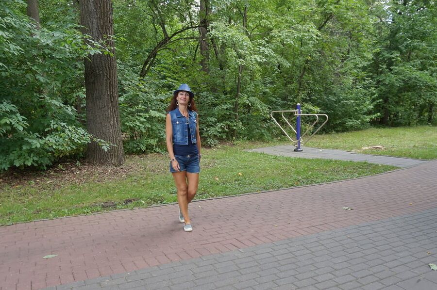 Walking by Ostankino-park, Moscow, Russia