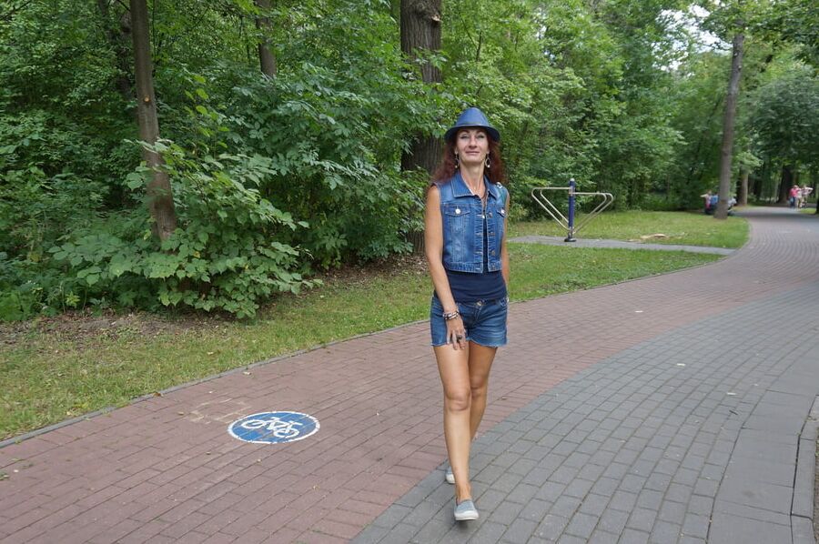 Walking by Ostankino-park, Moscow, Russia