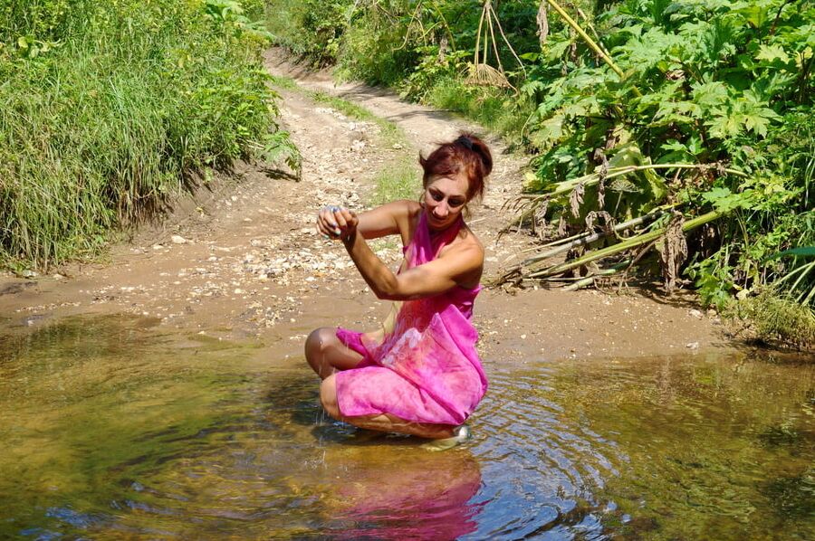 On Ford from Scherbikha river