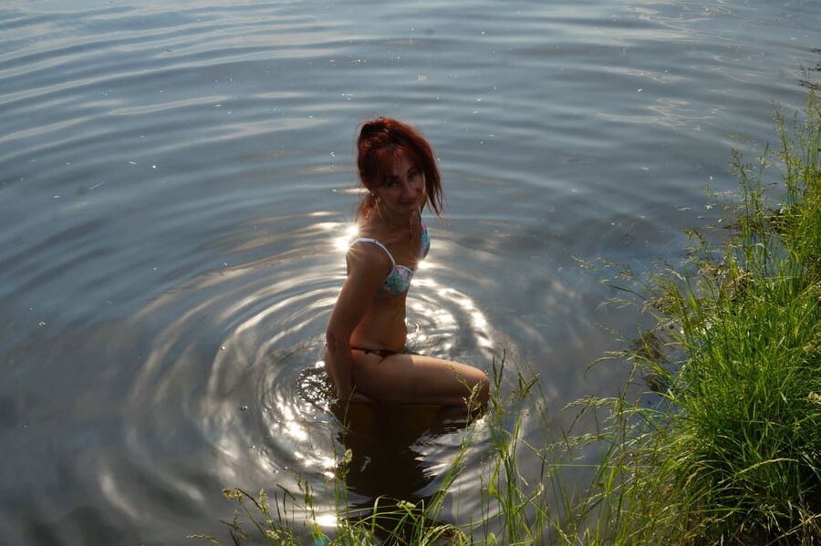 In the pond, in the glare