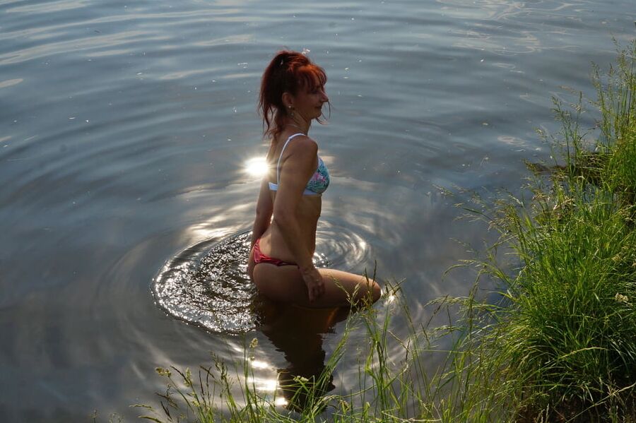 In the pond, in the glare