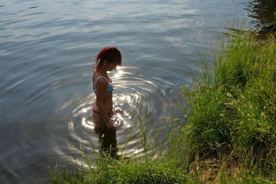 In the pond, in the glare