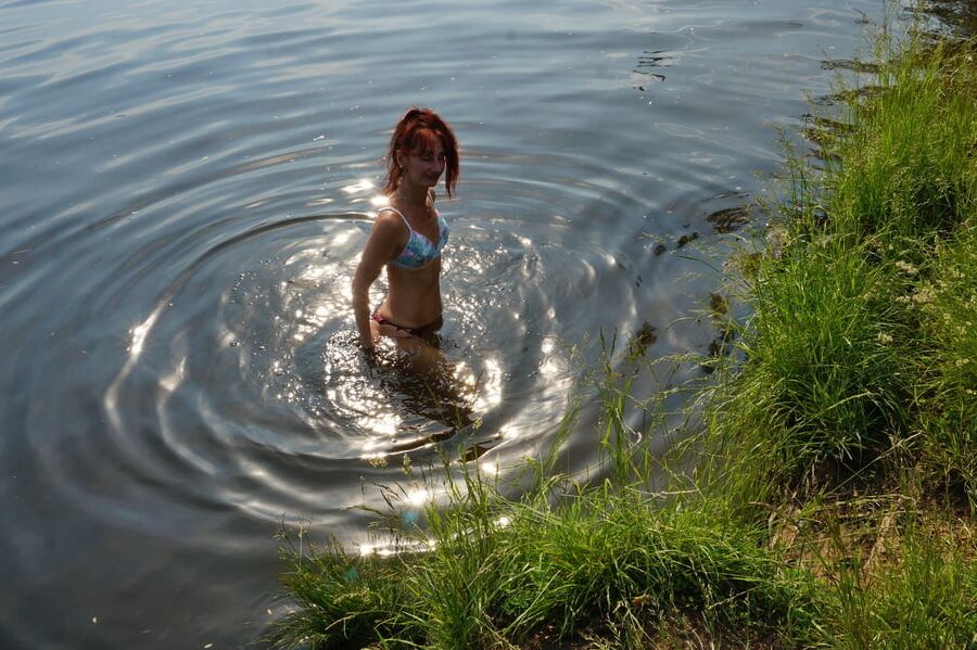 In the pond, in the glare