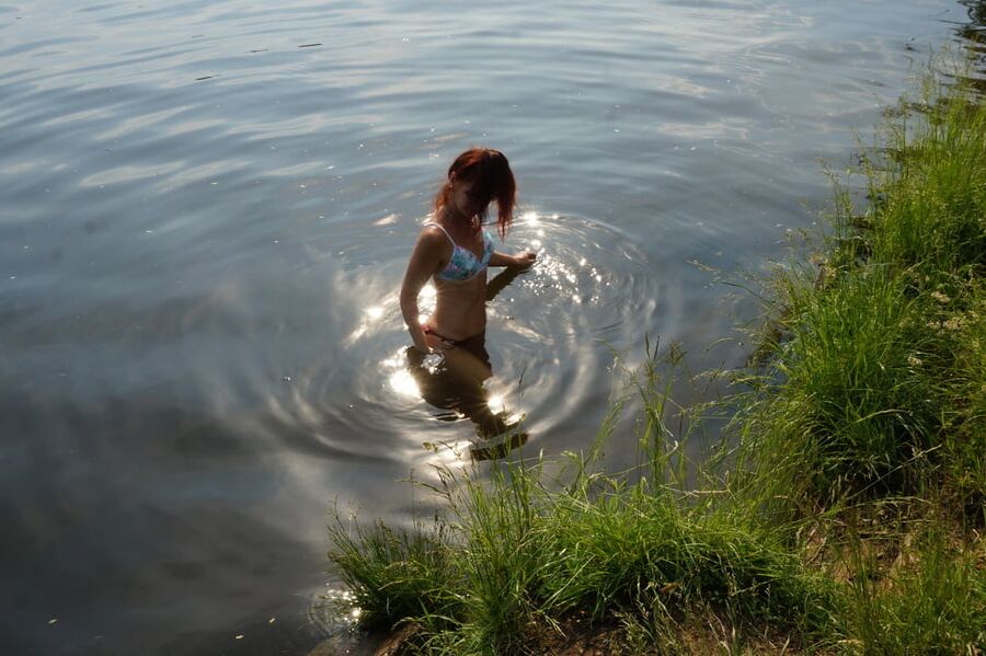 In the pond, in the glare