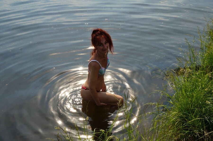 In the pond, in the glare