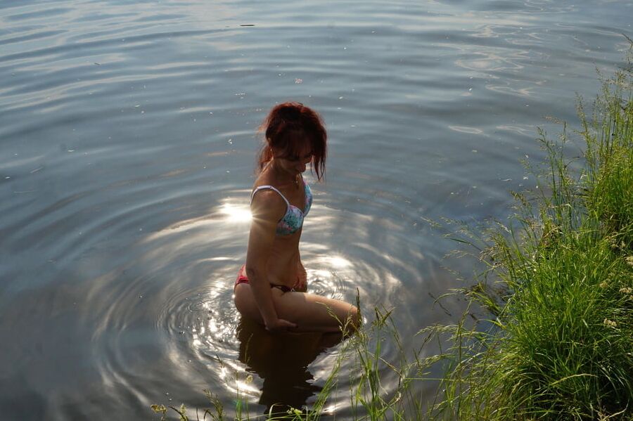 In the pond, in the glare